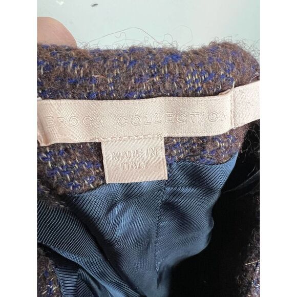 Brock Collection Linen Wool Alpaca Blend Front Slit Pencil Skirt Sz. 2 - Picture 8 of 10